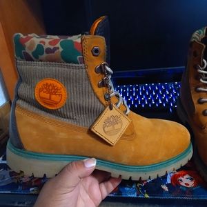 Timberland x Shoe Palace Wheat, Corduroy and Camo Boots